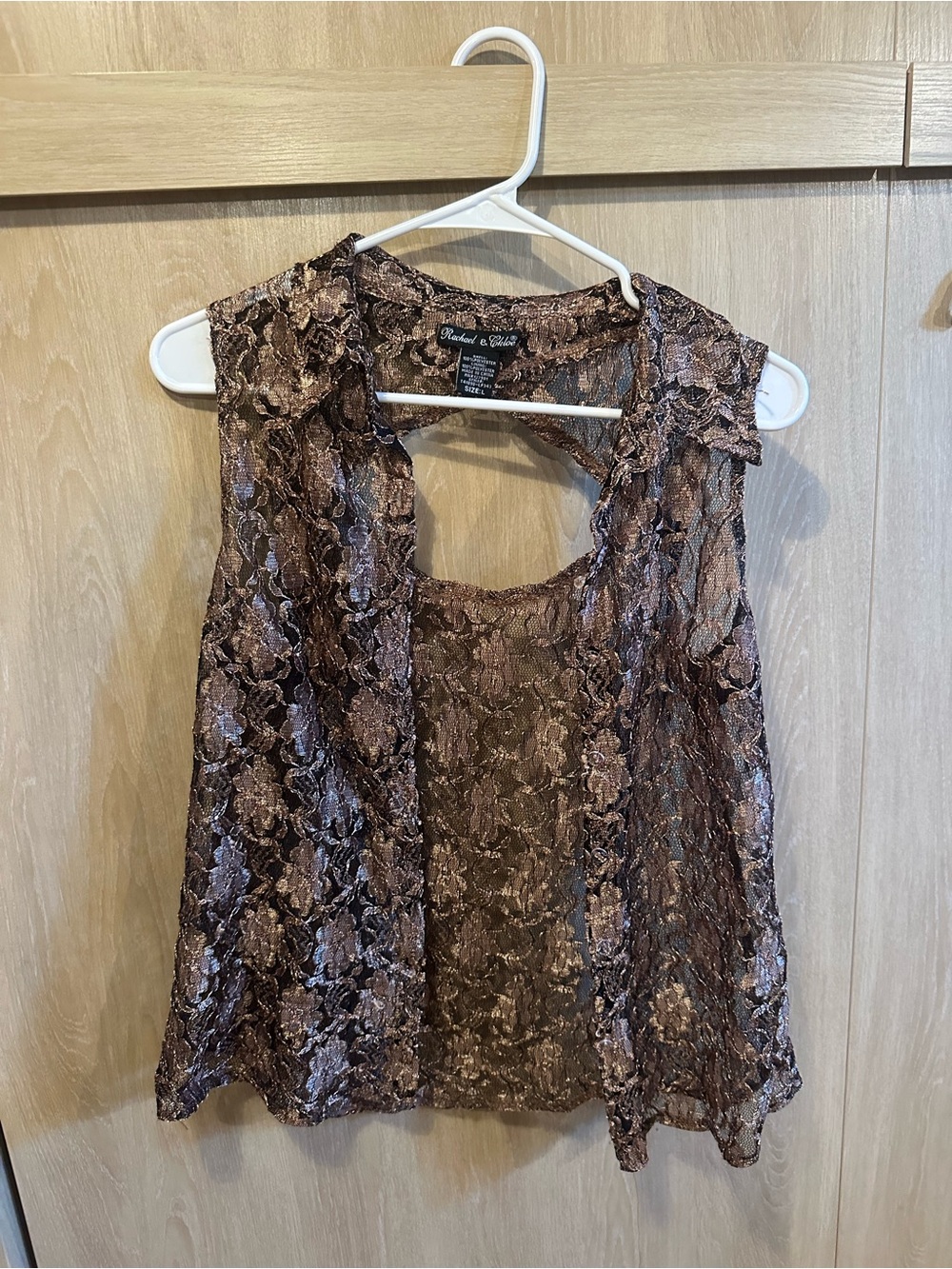 Rachael & Chloe Brown Lace Sleeveless Camisole